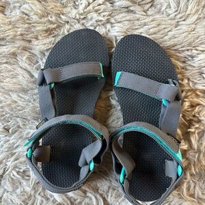 Teva Charcoal and Aqua Sandals